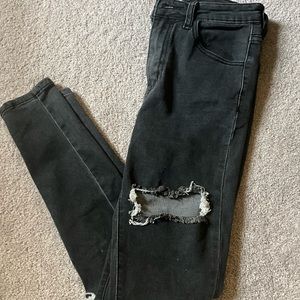 PLT High Rise Black Jeans